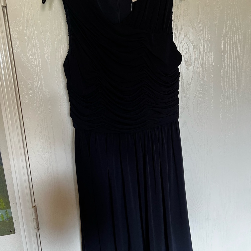 Brooks Brothers Black Pleated Maxi Sundress